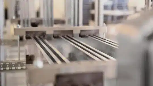 Tin-plated copper busbars installed in an industrial electrical system