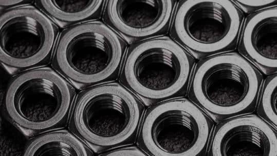Electroplated steel nuts